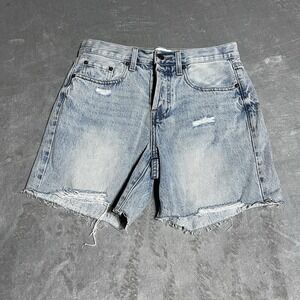 Pistola High Rise Jean Shorts Womens 26 Bermuda Cutoffs Distressed 90s